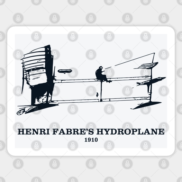 Henri Fabre’s Hydroplane 1910 Seaplane Sticker by Lakeric